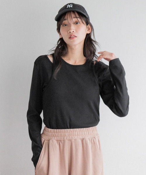 LOWRYS FARM（ローリーズファーム）の「タンクレイヤードプルオーバー 288076（Tシャツ/カットソー・レディース・ブラック/ブルー/アイボリー・FREE）」の3枚目の写真