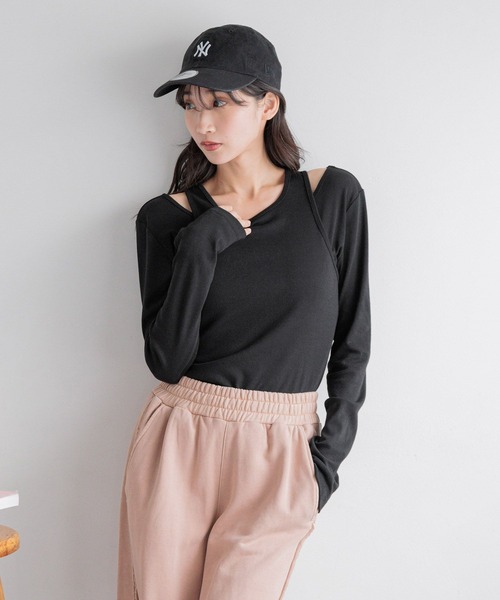 LOWRYS FARM（ローリーズファーム）の「タンクレイヤードプルオーバー 288076（Tシャツ/カットソー・レディース・ブラック/ブルー/アイボリー・FREE）」の13枚目の写真