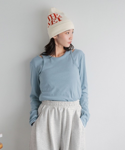 LOWRYS FARM（ローリーズファーム）の「タンクレイヤードプルオーバー 288076（Tシャツ/カットソー・レディース・ブラック/ブルー/アイボリー・FREE）」の18枚目の写真