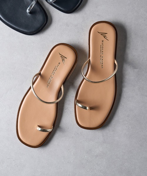 NICOLAS LAINAS（ニコラスライナス）の「【NICOLAS LAINAS】フラットサンダル C13LT（サンダル・レディース・ベージュ/ゴールド/シルバー・36/37/38/39）」の2枚目の写真