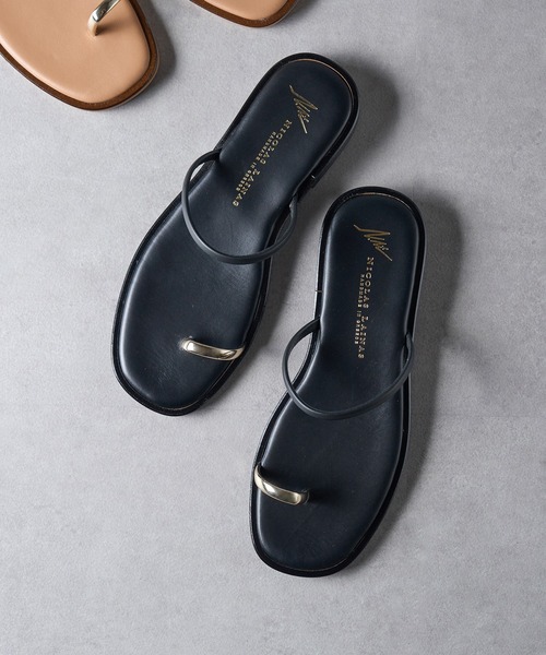 NICOLAS LAINAS（ニコラスライナス）の「【NICOLAS LAINAS】フラットサンダル C13LT（サンダル・レディース・ベージュ/ゴールド/シルバー・36/37/38/39）」の3枚目の写真