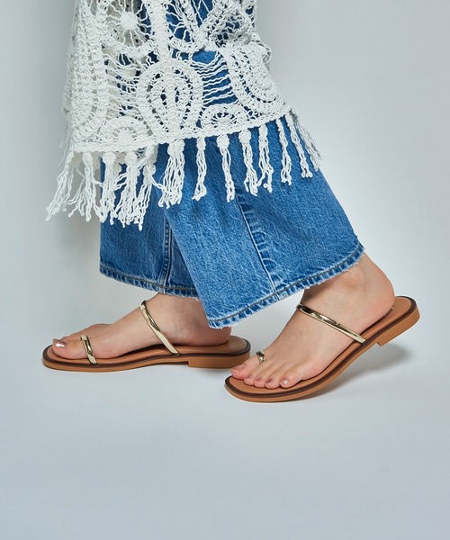 NICOLAS LAINAS（ニコラスライナス）の「【NICOLAS LAINAS】フラットサンダル C13LT（サンダル・レディース・ベージュ/ゴールド/シルバー・36/37/38/39）」の7枚目の写真