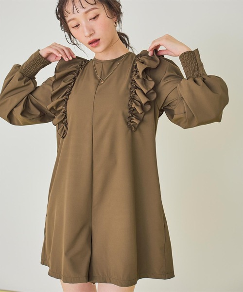 sea dress 3点セット/長袖オールインワンラッシュガード×ビキニ/水着 3点セット/長袖オールインワンラッシュガード×ビキニ/水着（水着