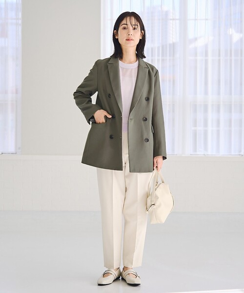 RONEL(ロネル)の「ツイルテーラードジャケット(テーラードジャケット・レディース・ブラック/ダークグリーン・S/M/L)」の17枚目の写真