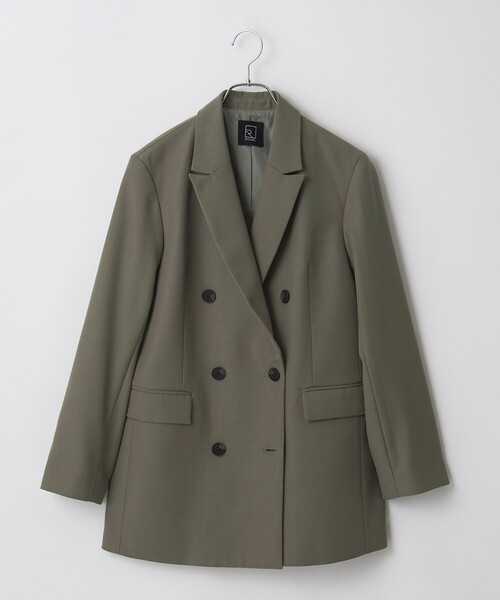 RONEL(ロネル)の「ツイルテーラードジャケット(テーラードジャケット・レディース・ブラック/ダークグリーン・S/M/L)」の4枚目の写真