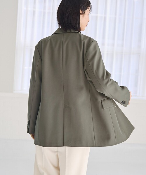 RONEL(ロネル)の「ツイルテーラードジャケット(テーラードジャケット・レディース・ブラック/ダークグリーン・S/M/L)」の12枚目の写真