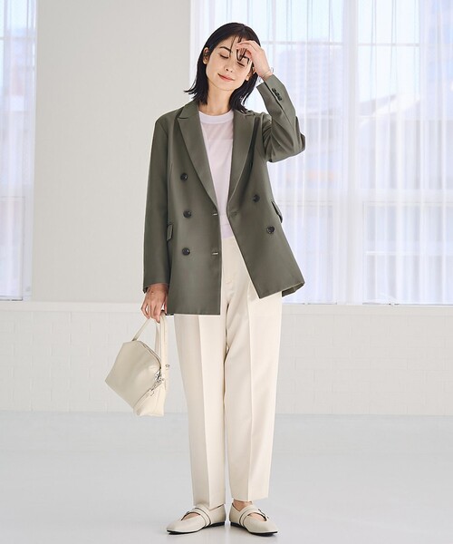 RONEL(ロネル)の「ツイルテーラードジャケット(テーラードジャケット・レディース・ブラック/ダークグリーン・S/M/L)」の13枚目の写真