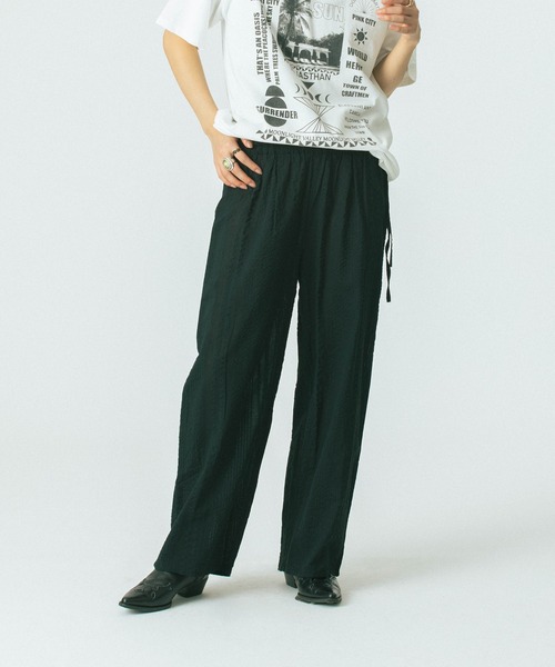 ROSE BUD（ローズバッド）の「【WEB・一部店舗限定】SUCKER EASY PANTS（その他パンツ・レディース・ブラック/ブラウン/カーキ・S/M）」の4枚目の写真