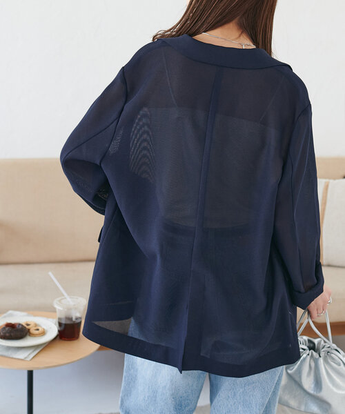 DISCOAT メッシュテーラードジャケット　ジャケット　アウター Discoat｜メッシュテーラードジャケット | Rakuten Fashion(楽天