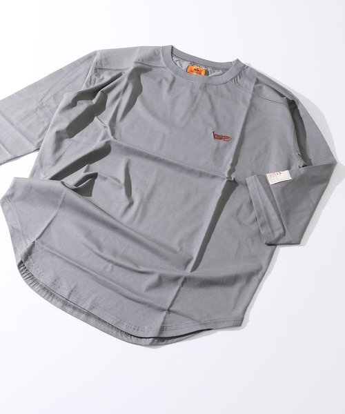 KRIFF MAYER（クリフメイヤー）の「UVカット7分袖ゆるT（Tシャツ/カットソー・レディース・オレンジ/チャコール/ナチュラル/カラフル/ミント・MEDIUM/LARGE）」の2枚目の写真