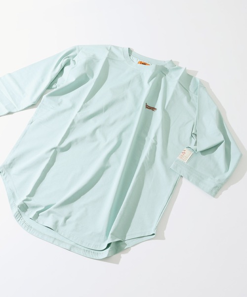 KRIFF MAYER（クリフメイヤー）の「UVカット7分袖ゆるT（Tシャツ/カットソー・レディース・オレンジ/チャコール/ナチュラル/カラフル/ミント・MEDIUM/LARGE）」の4枚目の写真