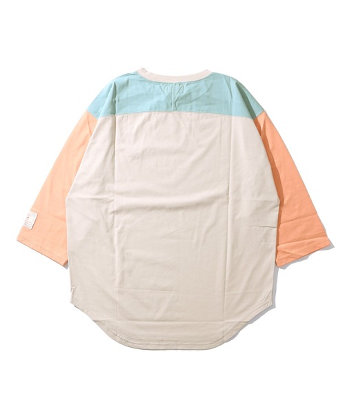 KRIFF MAYER（クリフメイヤー）の「UVカット7分袖ゆるT（Tシャツ/カットソー・レディース・オレンジ/チャコール/ナチュラル/カラフル/ミント・MEDIUM/LARGE）」の9枚目の写真