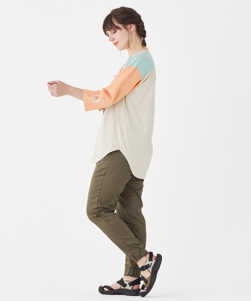 KRIFF MAYER（クリフメイヤー）の「UVカット7分袖ゆるT（Tシャツ/カットソー・レディース・オレンジ/チャコール/ナチュラル/カラフル/ミント・MEDIUM/LARGE）」の12枚目の写真