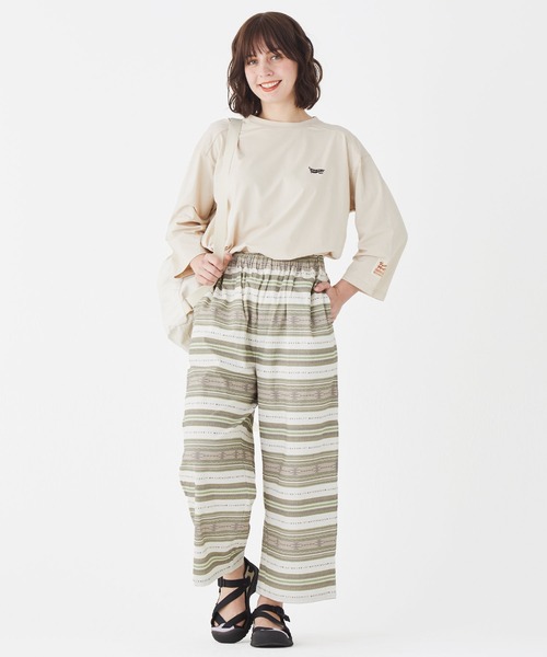 KRIFF MAYER（クリフメイヤー）の「UVカット7分袖ゆるT（Tシャツ/カットソー・レディース・オレンジ/チャコール/ナチュラル/カラフル/ミント・MEDIUM/LARGE）」の16枚目の写真