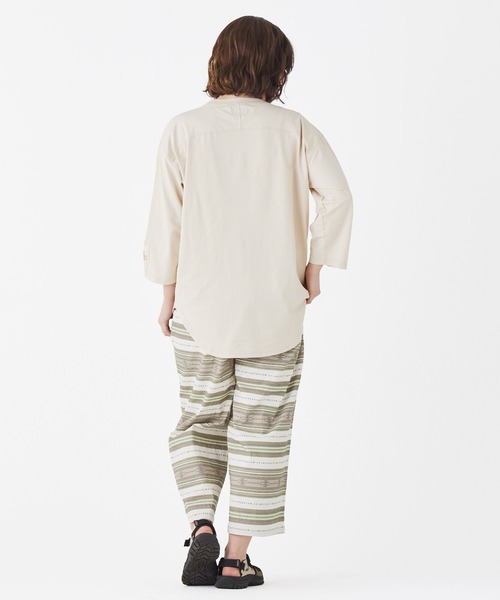 KRIFF MAYER（クリフメイヤー）の「UVカット7分袖ゆるT（Tシャツ/カットソー・レディース・オレンジ/チャコール/ナチュラル/カラフル/ミント・MEDIUM/LARGE）」の18枚目の写真