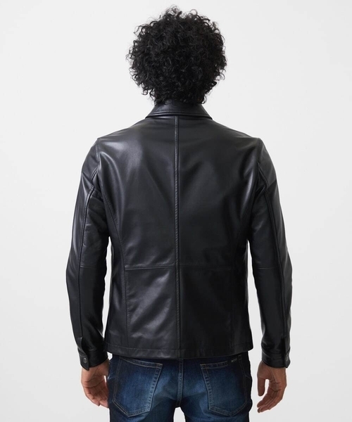 MICHEL KLEIN HOMME (ミッシェルクランオム)の「ラムレザーブルゾン(ライダースジャケット・メンズ・ブラック・MEDIUM/LARGE/X-LARGE)」の5枚目の写真
