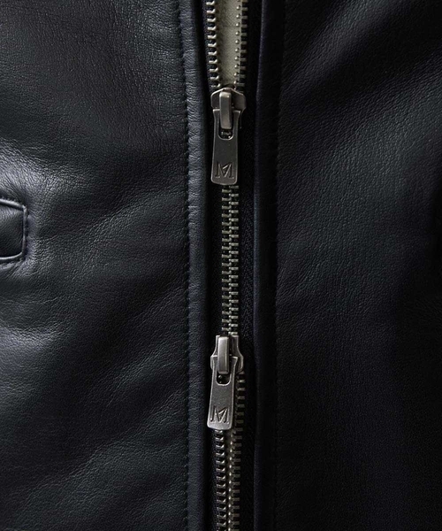MICHEL KLEIN HOMME (ミッシェルクランオム)の「ラムレザーブルゾン(ライダースジャケット・メンズ・ブラック・MEDIUM/LARGE/X-LARGE)」の10枚目の写真