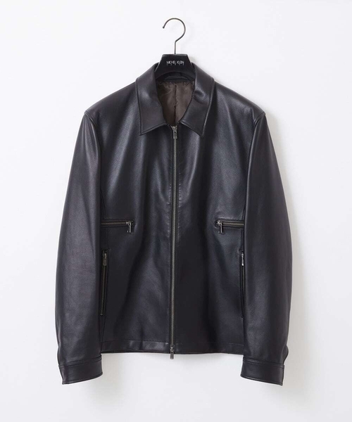 MICHEL KLEIN HOMME (ミッシェルクランオム)の「ラムレザーブルゾン(ライダースジャケット・メンズ・ブラック・MEDIUM/LARGE/X-LARGE)」の13枚目の写真