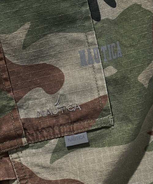 FREAK'S STORE（フリークスストア）の「NAUTICA/ノーティカ スーパーワイドカーブカーゴクロップドパンツ（カーゴパンツ・レディース・カモフラージュ/ブラック/オリーブ・ﾌﾘ-）」の9枚目の写真