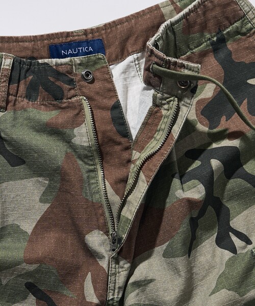 FREAK'S STORE（フリークスストア）の「NAUTICA/ノーティカ スーパーワイドカーブカーゴクロップドパンツ（カーゴパンツ・レディース・カモフラージュ/ブラック/オリーブ・ﾌﾘ-）」の11枚目の写真