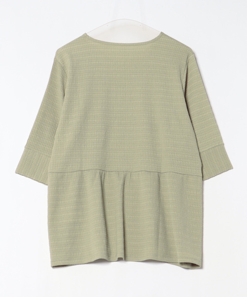 MB mint breeze(エムビーミントブリーズ)の「【L~5L 大きいサイズ】シャーリングニットバックギャザープルオーバー(Tシャツ/カットソー・レディース・ブラック/グリーン/カーキ・5L/3L/LL/4L/L)」の21枚目の写真