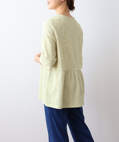 MB mint breeze(エムビーミントブリーズ)の「【L~5L 大きいサイズ】シャーリングニットバックギャザープルオーバー(Tシャツ/カットソー・レディース・ブラック/グリーン/カーキ・5L/3L/LL/4L/L)」の10枚目の写真