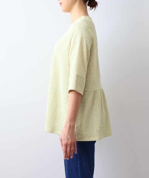MB mint breeze(エムビーミントブリーズ)の「【L~5L 大きいサイズ】シャーリングニットバックギャザープルオーバー(Tシャツ/カットソー・レディース・ブラック/グリーン/カーキ・5L/3L/LL/4L/L)」の15枚目の写真