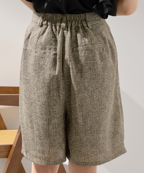 MAISON BREEZE(メゾンブリーズ)の「【MAISON BREEZE】サマーツイードタックハーフパンツ DTK(その他パンツ・レディース・ブラウン/ブラック/グレー・FREE)」の11枚目の写真