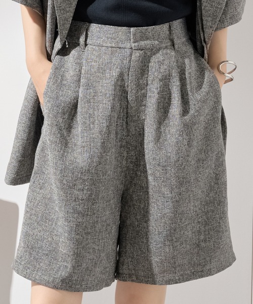 MAISON BREEZE(メゾンブリーズ)の「【MAISON BREEZE】サマーツイードタックハーフパンツ DTK(その他パンツ・レディース・ブラウン/ブラック/グレー・FREE)」の14枚目の写真