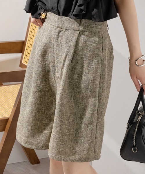 MAISON BREEZE(メゾンブリーズ)の「【MAISON BREEZE】サマーツイードタックハーフパンツ DTK(その他パンツ・レディース・ブラウン/ブラック/グレー・FREE)」の10枚目の写真