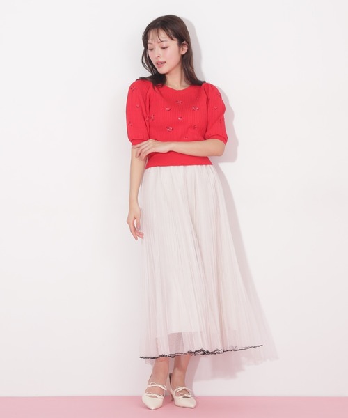 JILL by JILL STUART(ジルバイジルスチュアート)の「◇ダブルメロウチュールプリーツスカート(スカート・レディース・チャコールグレー/ホワイト系その他/ライトグレー・FREE)」の19枚目の写真
