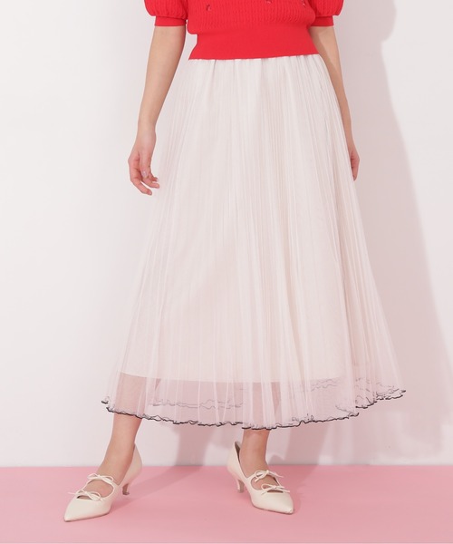 JILL by JILL STUART(ジルバイジルスチュアート)の「◇ダブルメロウチュールプリーツスカート(スカート・レディース・チャコールグレー/ホワイト系その他/ライトグレー・FREE)」の21枚目の写真
