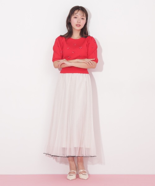 JILL by JILL STUART(ジルバイジルスチュアート)の「◇ダブルメロウチュールプリーツスカート(スカート・レディース・チャコールグレー/ホワイト系その他/ライトグレー・FREE)」の18枚目の写真