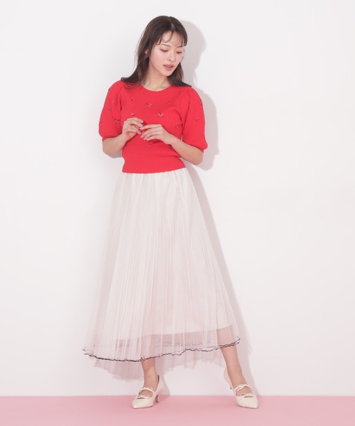 JILL by JILL STUART(ジルバイジルスチュアート)の「◇ダブルメロウチュールプリーツスカート(スカート・レディース・チャコールグレー/ホワイト系その他/ライトグレー・FREE)」の17枚目の写真