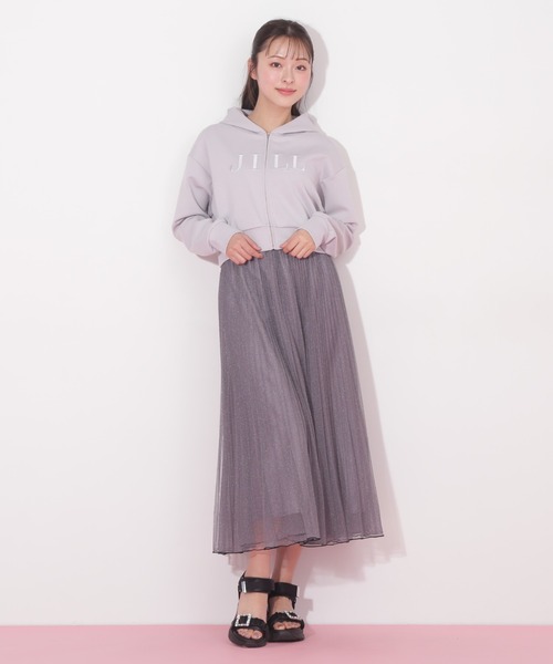 JILL by JILL STUART(ジルバイジルスチュアート)の「◇ダブルメロウチュールプリーツスカート(スカート・レディース・チャコールグレー/ホワイト系その他/ライトグレー・FREE)」の5枚目の写真