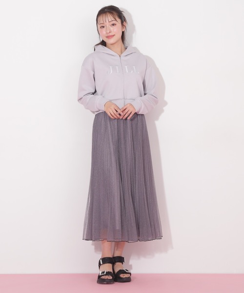 JILL by JILL STUART(ジルバイジルスチュアート)の「◇ダブルメロウチュールプリーツスカート(スカート・レディース・チャコールグレー/ホワイト系その他/ライトグレー・FREE)」の6枚目の写真