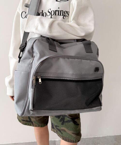 WEGO（ウィゴー）の「WEGO/2way拡張ボストンバッグ（ショルダーバッグ・レディース・トリコロール/グレー/ブラック・FREE）」の8枚目の写真