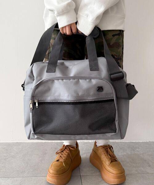 WEGO（ウィゴー）の「WEGO/2way拡張ボストンバッグ（ショルダーバッグ・レディース・トリコロール/グレー/ブラック・FREE）」の9枚目の写真