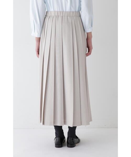 human woman（ヒューマンウーマン）の「◆リネンライクブッチャーランダムプリーツスカート（スカート・レディース・カーキ/ベージュ系その他2・MEDIUM/SMALL）」の12枚目の写真