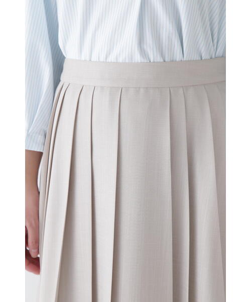 human woman（ヒューマンウーマン）の「◆リネンライクブッチャーランダムプリーツスカート（スカート・レディース・カーキ/ベージュ系その他2・MEDIUM/SMALL）」の14枚目の写真