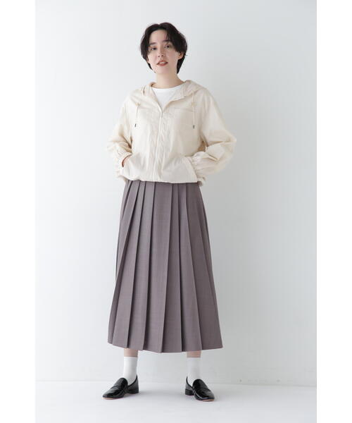 human woman（ヒューマンウーマン）の「◆リネンライクブッチャーランダムプリーツスカート（スカート・レディース・カーキ/ベージュ系その他2・MEDIUM/SMALL）」の21枚目の写真