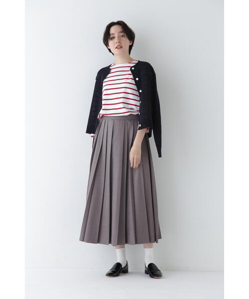 human woman（ヒューマンウーマン）の「◆リネンライクブッチャーランダムプリーツスカート（スカート・レディース・カーキ/ベージュ系その他2・MEDIUM/SMALL）」の22枚目の写真