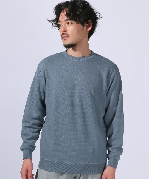 LUXSTYLE(ラグスタイル)の「ミラノリブニットソークルーネックロンT(ニット/セーター・メンズ・ブルー/ホワイト/ブラック・M/L)」の10枚目の写真