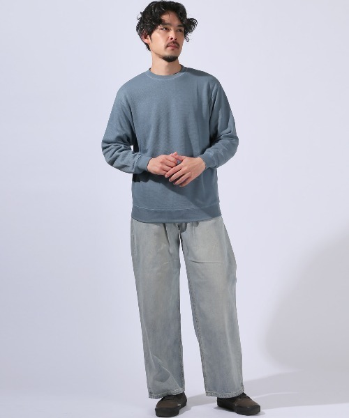 LUXSTYLE(ラグスタイル)の「ミラノリブニットソークルーネックロンT(ニット/セーター・メンズ・ブルー/ホワイト/ブラック・M/L)」の11枚目の写真