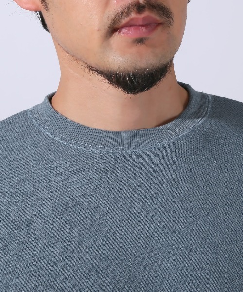 LUXSTYLE(ラグスタイル)の「ミラノリブニットソークルーネックロンT(ニット/セーター・メンズ・ブルー/ホワイト/ブラック・M/L)」の14枚目の写真