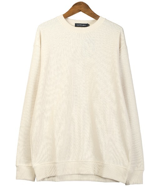 LUXSTYLE(ラグスタイル)の「ミラノリブニットソークルーネックロンT(ニット/セーター・メンズ・ブルー/ホワイト/ブラック・M/L)」の17枚目の写真