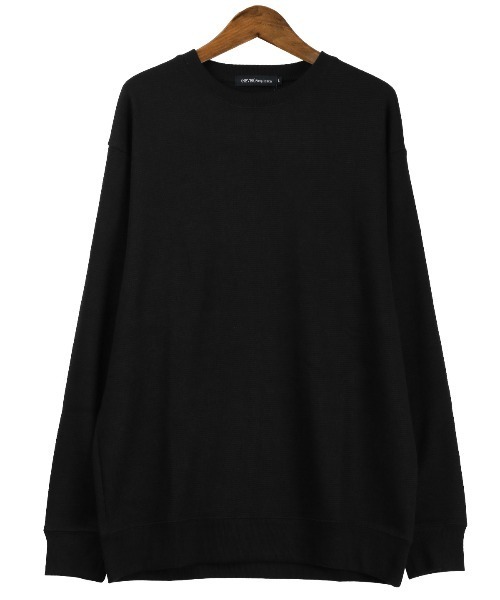 LUXSTYLE(ラグスタイル)の「ミラノリブニットソークルーネックロンT(ニット/セーター・メンズ・ブルー/ホワイト/ブラック・M/L)」の19枚目の写真