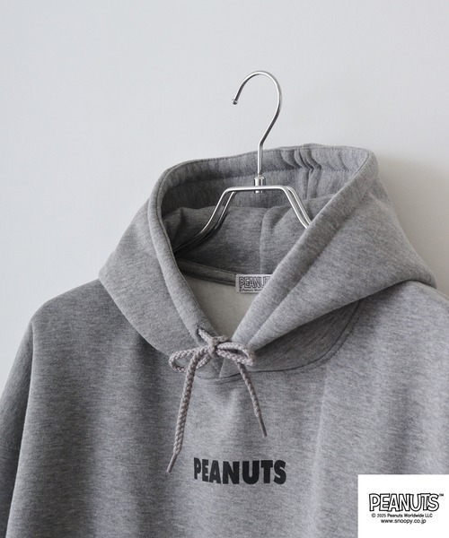 PEANUTS（ピーナッツ）の「PEANUTS 裏起毛プルパーカー（パーカー・メンズ・グリーン/レモンイエロー/杢グレー・S/M/L）」の9枚目の写真