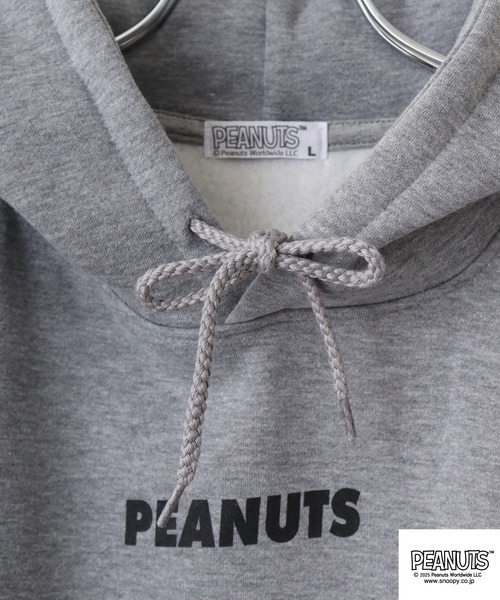 PEANUTS（ピーナッツ）の「PEANUTS 裏起毛プルパーカー（パーカー・メンズ・グリーン/レモンイエロー/杢グレー・S/M/L）」の10枚目の写真
