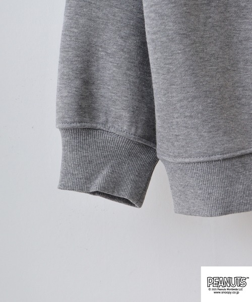 PEANUTS（ピーナッツ）の「PEANUTS 裏起毛プルパーカー（パーカー・メンズ・グリーン/レモンイエロー/杢グレー・S/M/L）」の14枚目の写真